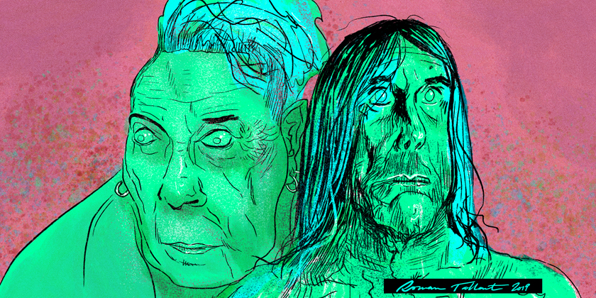 PUNK: John Lydon and Iggy Pop by Rowan Tallant