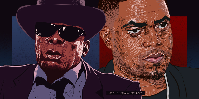 John Lee Hooker and Nas by Rowan Tallant